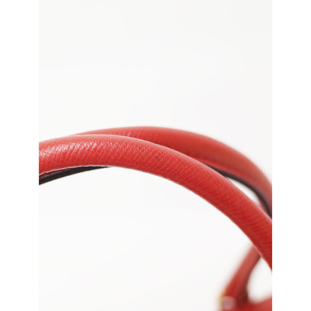 Prada Saffiano Lux red leather bowler bauletto - Picture 6 of 9